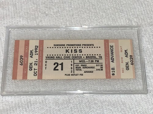 Kiss original concert ticket - kiss,